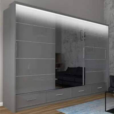 FLORENCE 255CM GLOSSY WARDROBE