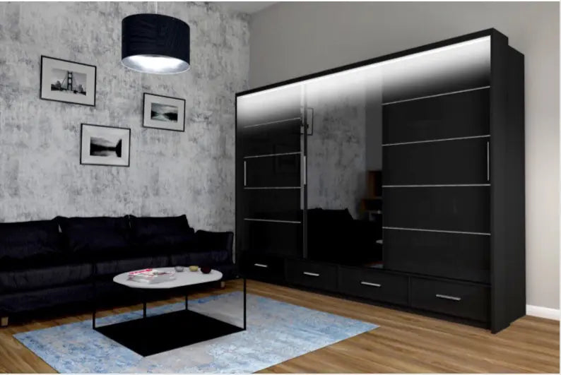 FLORENCE 255CM GLOSSY WARDROBE