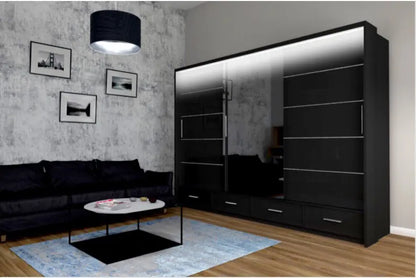 FLORENCE 255CM GLOSSY WARDROBE