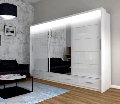FLORENCE 255CM GLOSSY WARDROBE