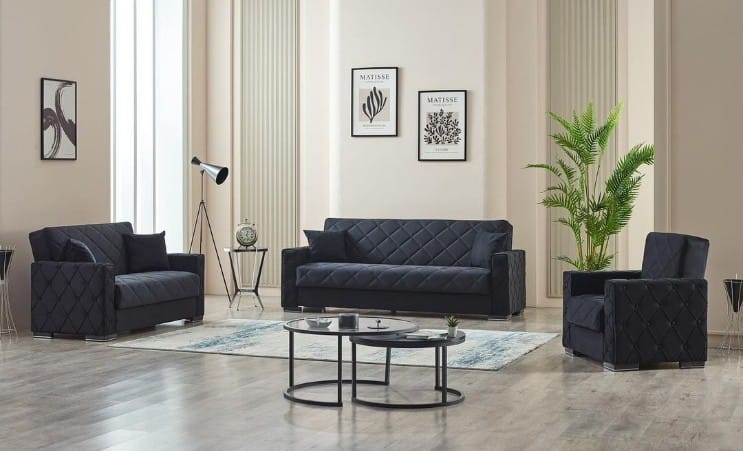 Turkish 3 & 2 & 1 Seater Sofa Bed with Storage