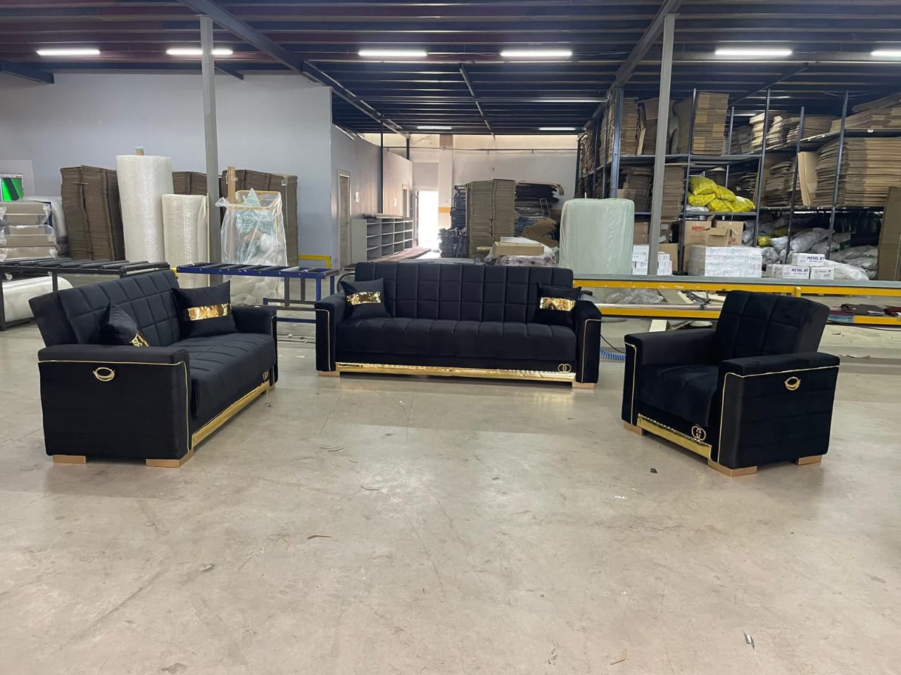 Turkish 3 & 2 & 1 Seater Sofa Bed With Storage